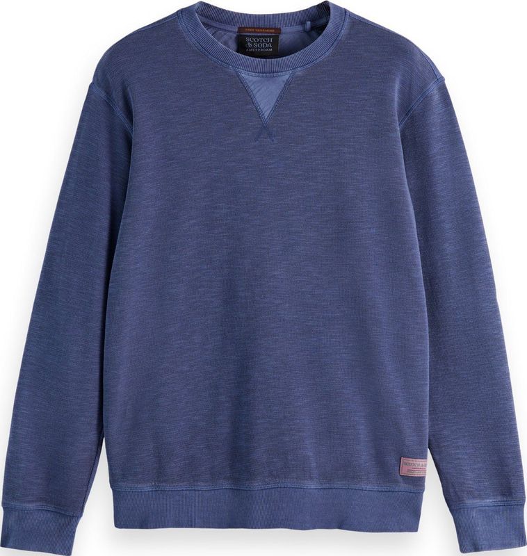 Sweatshirt - Mélange - Lange Mouw - Normale Pasvorm - Geribbelde Kraag