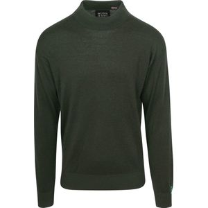 Scotch and Soda - Essential Wool Blend Pullover - Donkergroen - Nylon Polyester Wol