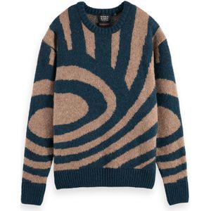 SCOTCH & SODA Trui  bruin / lichtbruin / petrol