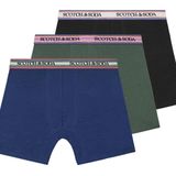 SCOTCH & SODA - Boxershorts - 3 Pack - Saffier - Donkergeel - Grenadine - Zwart