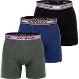 SCOTCH & SODA - Boxershorts - 3 Pack - Saffier - Donkergeel - Grenadine - Zwart