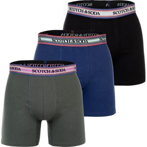 SCOTCH & SODA - Boxershorts - 3 Pack - Saffier - Donkergeel - Grenadine - Zwart