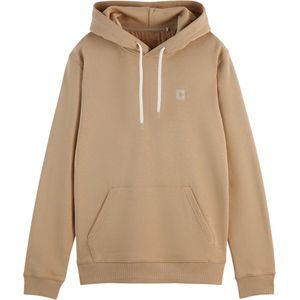 Scotch & Soda - Badge Logo Hoodie - Bruin - Heren - Katoen