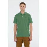 Scotch & Soda - Logo Pique Polo - Groen - Katoen