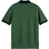 Scotch & Soda - Poloshirt - Sage Green - Gebreid - Gestructureerd