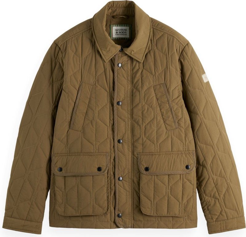 Scotch & Soda - 179816 - Jas - Heren - Geometrische Stiksels - 100% Nylon