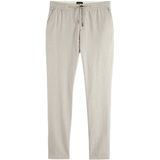 Jogger - Regular Straight Fit - Grijs - Katoen/Linnen - Achter- en Zijzakken