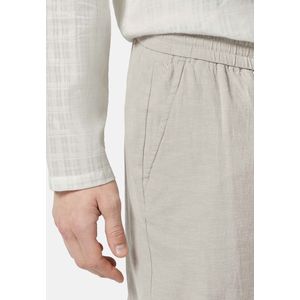 Jogger - Regular Straight Fit - Grijs - Katoen/Linnen - Achter- en Zijzakken