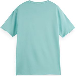 Scotch & Soda Heren Relaxed-fit Raw Edge T-shirt, sea blue, S