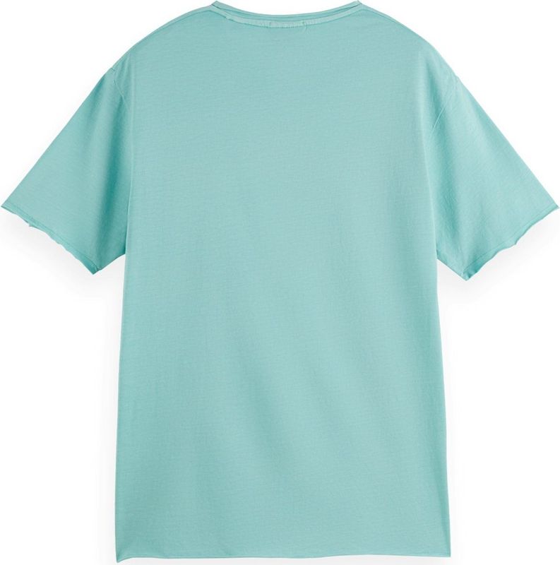 Scotch & Soda Heren Relaxed-fit Raw Edge T-shirt, sea blue, S