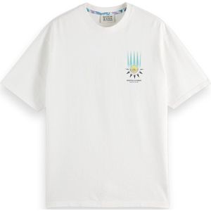 Scotch & Soda T-Shirt Artwork Weiss - Größe L