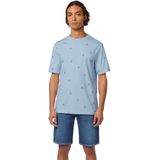 Scotch And Soda - T-shirt Print - Lichtblauw - Katoen - Regular-fit