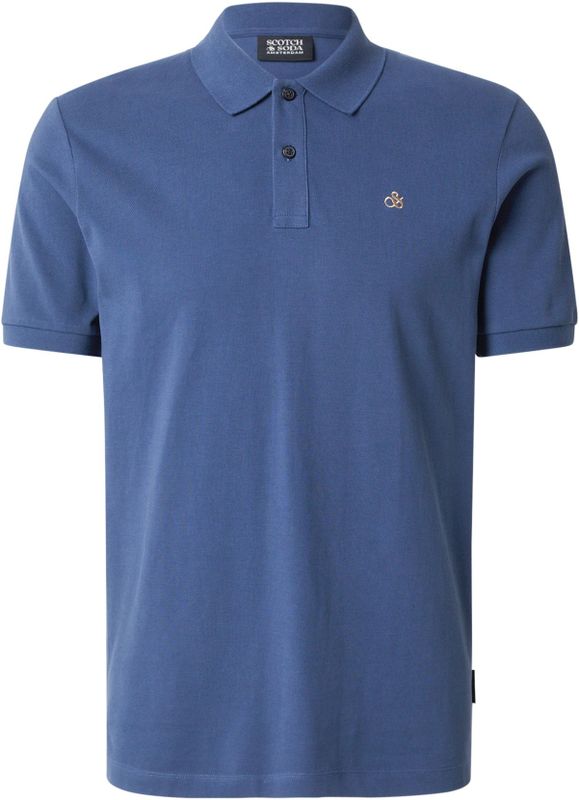 Scotch & Soda - Cotton Pique - Poloshirt - Donkerblauw - Katoen