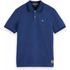 Scotch & Soda - Melange Poloshirt - Atlantic Blue - Katoen