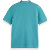 Scotch And Soda Melange Poloshirt Turqoise - Größe M
