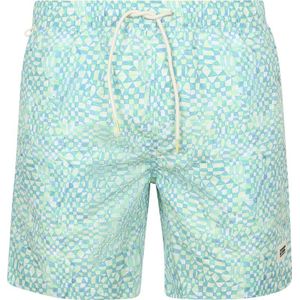 Scotch & Soda - Zwembroek - Groen - Regular-fit - Polyester met Print dessin