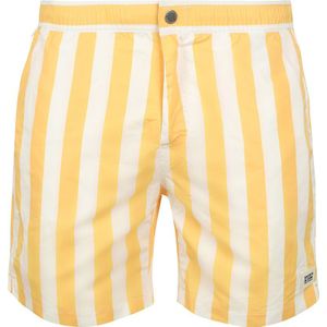 Scotch & Soda - Zwembroek - Geel - Nylon en Polyester - Streep Dessin