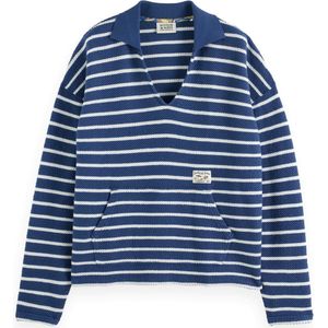 Scotch & Soda - Loose Fit Loop Terry - Sweatshirt - Atlantic Blue Stripe 410