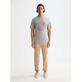 Scotch & Soda - Denim Artwork - T-shirt - Blauw - Katoen