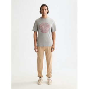 Scotch & Soda - Denim Artwork - T-shirt - Blauw - Katoen