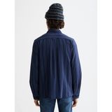 Scotch & Soda - Overhemd Textured Stripe - Navy - Heren