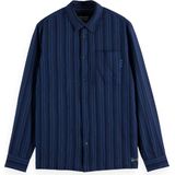 Scotch & Soda - Overhemd Textured Stripe - Navy - Heren