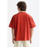 Scotch & Soda - T-shirt 3 Crosses - Rood - Heren