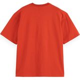 Scotch & Soda - T-shirt 3 Crosses - Rood - Heren