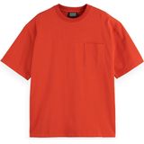 Scotch & Soda - T-shirt 3 Crosses - Rood - Heren