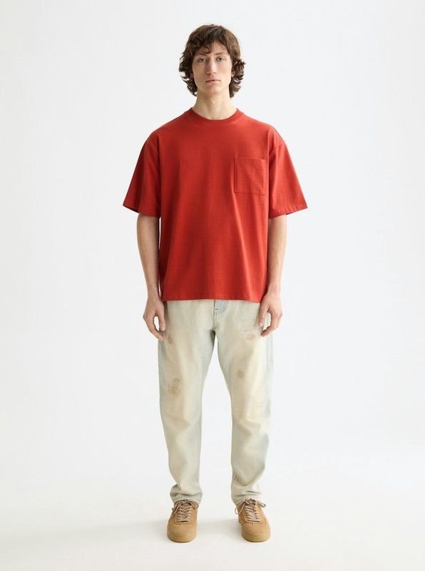 Scotch & Soda - T-shirt 3 Crosses - Rood - Heren