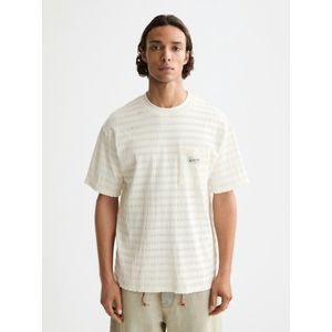 Scotch & Soda - Relaxed Fit T-shirt - Korte Mouwen - Textured - Groen
