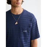 Scotch & Soda - Relaxed Fit T-Shirt - Korte Mouwen - Horizontaal Gestructureerd - Heren