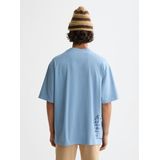 Scotch & Soda - Loose-Fit T-Shirt - Blauw - Katoen