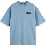 Scotch & Soda - Loose-Fit T-Shirt - Blauw - Katoen