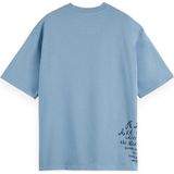 Scotch & Soda - Loose-Fit T-Shirt - Blauw - Katoen