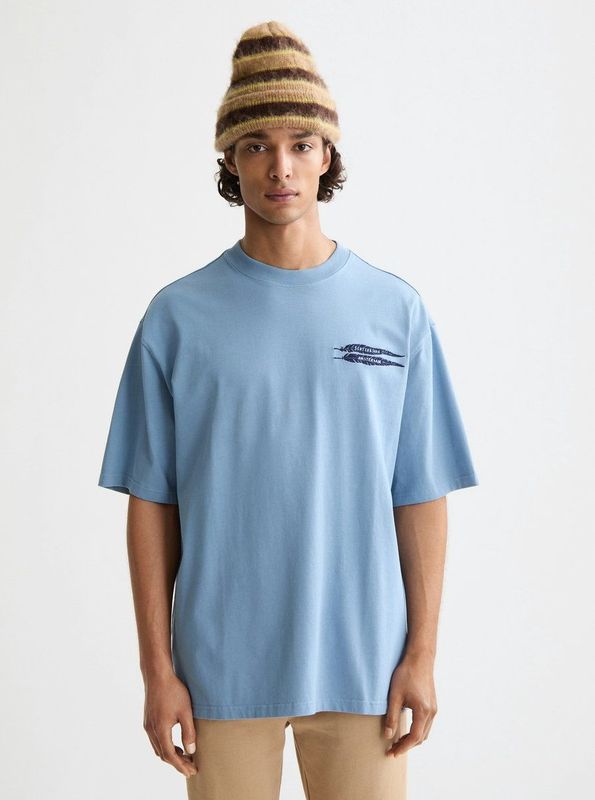 Scotch & Soda - Loose-Fit T-Shirt - Blauw - Katoen