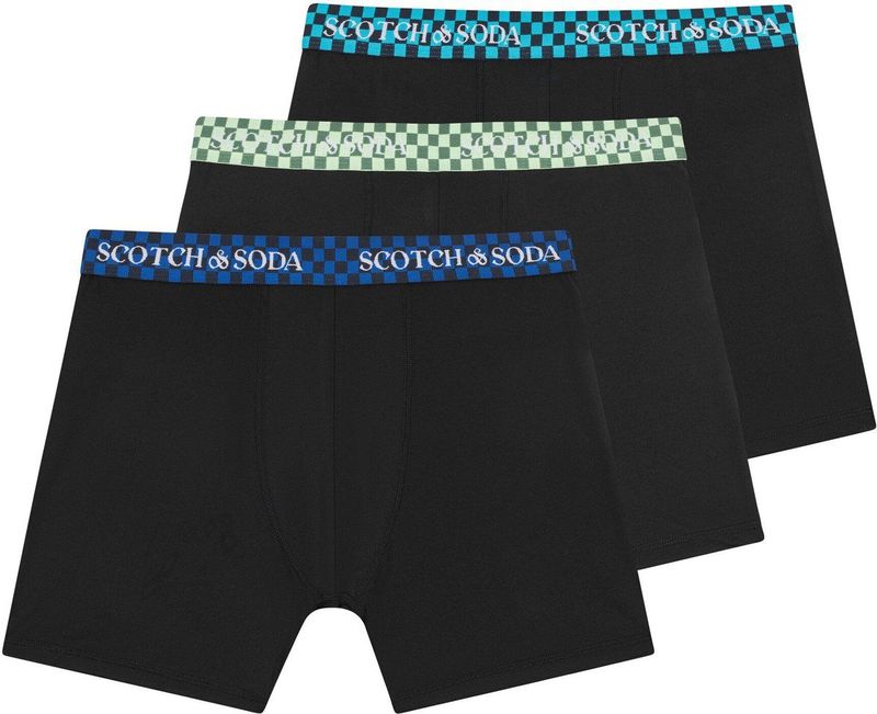 Scotch & Soda - Active Stretch - Boxershorts - Zwart - 3-Pack