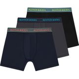 Scotch & Soda - Active Stretch - Boxer Briefs - Navy/Grijs/Zwart - 3-pack