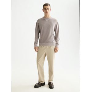 SCOTCH & SODA - Sweatshirt - Stone Grey - Lange Mouw