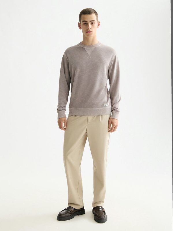 SCOTCH & SODA - Sweatshirt - Stone Grey - Lange Mouw