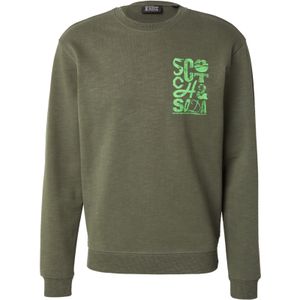 Scotch & Soda - Sweater - Groen - Regular-Fit - 100% Organisch Katoen