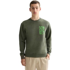 Scotch & Soda - Sweater - Groen - Regular-Fit - 100% Organisch Katoen