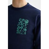 Scotch & Soda - Sweater - Donkerblauw - Regular Fit - Lange Mouwen