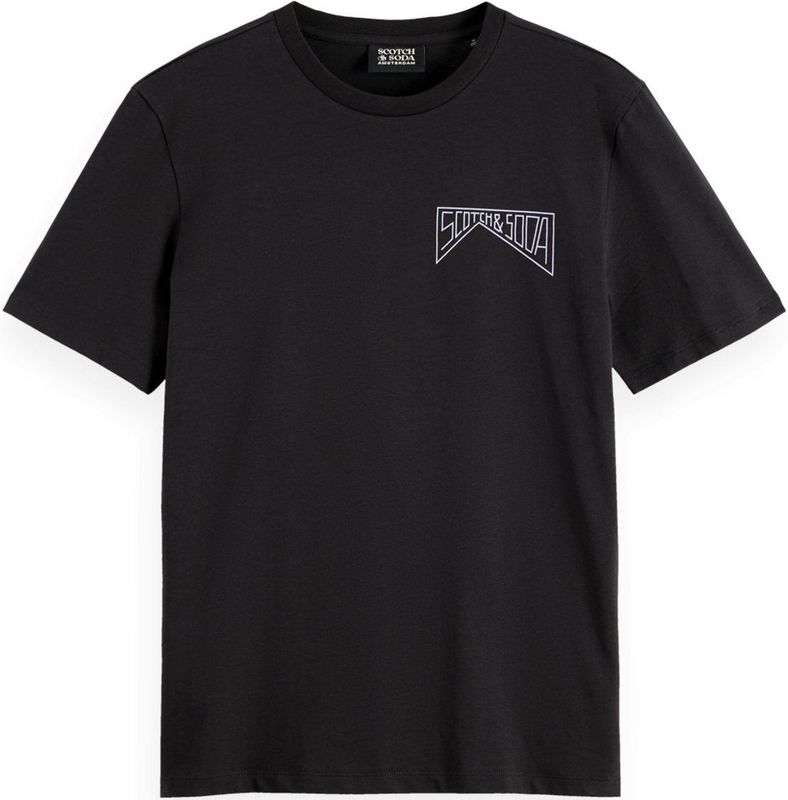 SCOTCH & SODA - Shirt - Zwart/Wit - T-shirt
