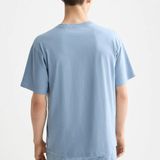 Scotch And Soda - T-shirt Print - Lichtblauw - Regular-fit - Biologisch Katoen