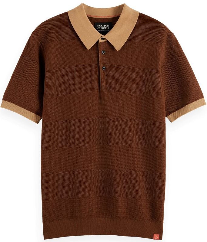Scotch & Soda - Polo 181319 - Cognac - Poloshirt