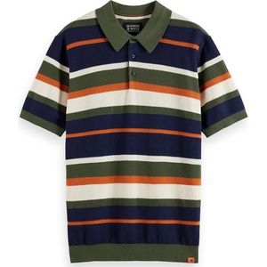 Scotch & Soda - Polo Striped - Heren Poloshirt - Navy