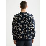 SCOTCH & SODA - Sweatshirt - Donkerblauw - Ronde Hals - Lange Mouw