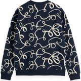 SCOTCH & SODA - Sweatshirt - Donkerblauw - Ronde Hals - Lange Mouw