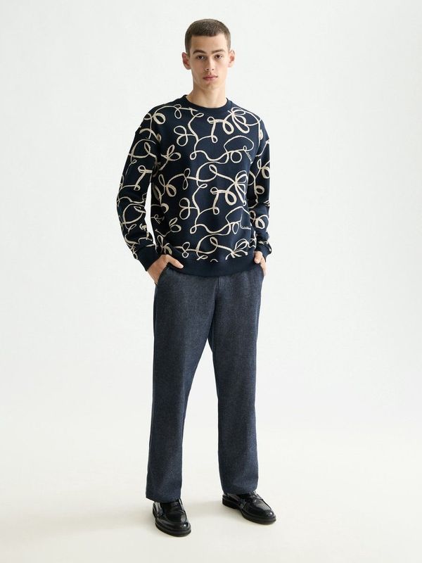 SCOTCH & SODA - Sweatshirt - Donkerblauw - Ronde Hals - Lange Mouw